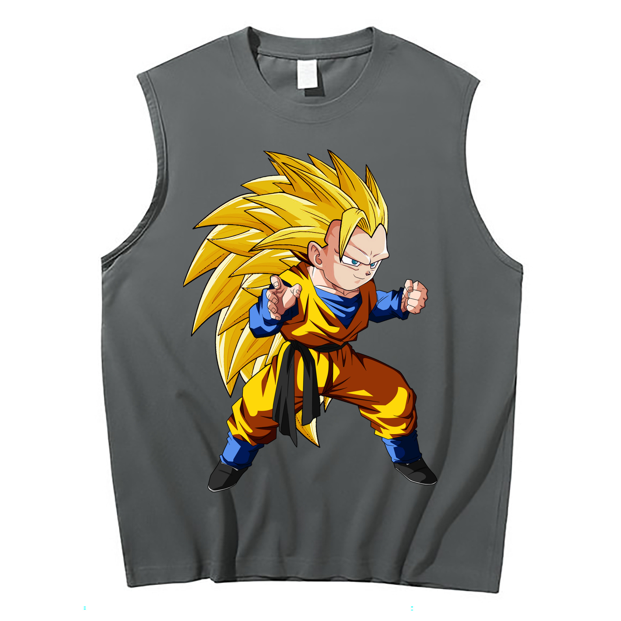（画像用） ドラゴンボール ベジータ四世（Bejīta Yonsei）DRAGON BALL Vegeta IV コットン100％タンクトップ（フロントプリント）